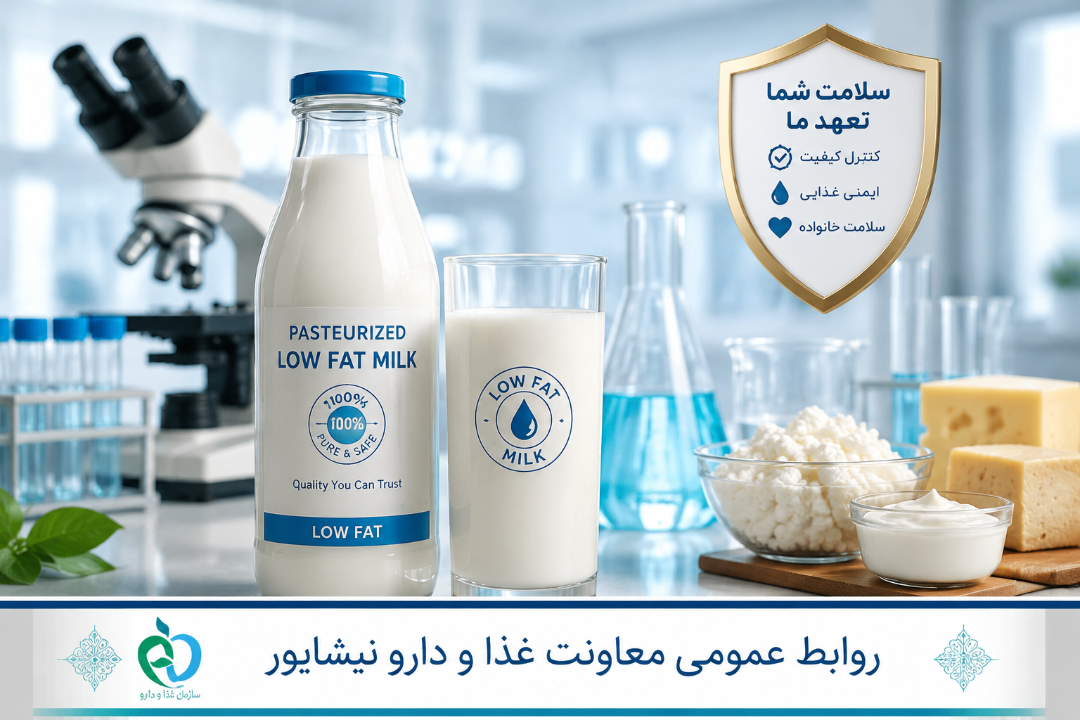 مصرف شیر و لبنیات پاستوریزه کم‌چرب؛ انتخابی ایمن برای سلامت